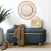 CAVINAS Storage Ottoman Bench, Upholstered Ottoman with Storage and Seating, Entryway Benches, Storage Bench for Foot Rest - 2 of 4