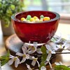 HomeRoots 6" Red Mouth Blown Crystal Thick Walled Bowl - 3 of 4