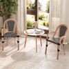 Tangkula Outdoor French Bistro Chairs 2 PCS w/ Armrests Galvanized Metal Frame - 3 of 4