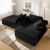 Myinda 2-Piece Oversized Boneless Compression Sofa Couch, Corduroy  Loveseat, No Assembly Required - 4 of 4