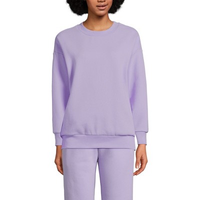 Lands' End Women's Serious Sweats Relaxed Long Sleeve Crew Neck Sweatshirt