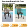 Karl Home | Bronze Aluminum Patio Dining Chair Set (2-Piece) - 3 of 4