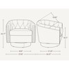 Dyonery Swivel Barrel Accent Chair, Faux Leather Nailhead Armchair, 360° Modern Comfy Reading Chair for Living Room & Bedroom - 3 of 4