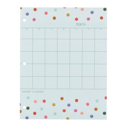 Undated Month at a Glance Pad - Callie Danielle: Multicolor Desktop Calendar, Acid-Free Paper, 8.5x11, Teen & Adult - image 1 of 4