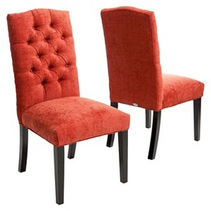Crown Top Dining Chairs - Burnt Orange (Set of 2) - Christopher Knight Home