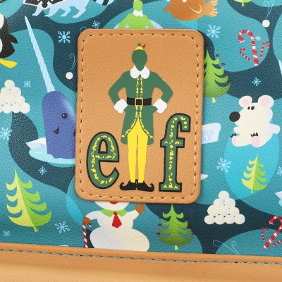 Elf Illustrated North Pole Pattern 11.5" Mini Backpack — фото 2