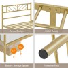 Yaheetech Metal Platform Bed with Arrow Design Headboard and Footboard - 4 of 4