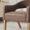 GlasFlength Accent Chairs Elegant Armchair Modern Side Chair Swivel Accent Chair Framed Armchair for Living Room, Brown, 26.2"*24"*29.1" - 3 of 4