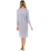 Casual Nights Women's Long Sleeve Pointelle Embroidered/Square Neck Nighgown - 3 of 4
