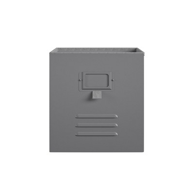 Nova Metal Locker Storage Bins 3 Pack - Graphite Grey