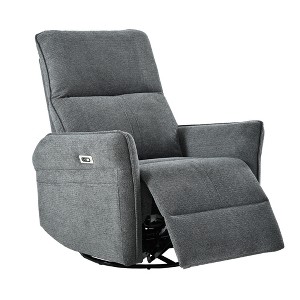 Rocking Recliner Chair 360 Swivel Nursery Rocking Chair Glider Chair Modern Small Rocking Swivel Recliner Chair - 1 of 4