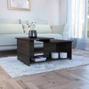 Depot E-Shop Leanna 3 Coffee Table, Lower Open Shelf - 2 of 4