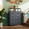 GALAXHERO Fabric Dresser 8 Drawers, Tall Storage Chest Tower for Bedroom, Closet, Living Room, Hallway, Space-Saving Organizer Unit - 2 of 4