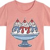 Girls' - Instant Message - Americana Fitted Short Sleeve Graphic T-Shirt - 2 of 4