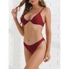 INSPIRE CHIC Women's Halter Underwire Bikini Sets Adjustable Spaghetti Straps Triangle Bottoms Swimwear Bathing Suits 2 Pieces - 2 of 4