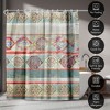 71x74 Green Boho Shower Curtain - 100% Polyester - Water-Resistant Bath Curtain - 4 of 4