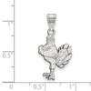 Black Bow Jewelry 14k White Gold Virginia Tech Hokies NCAA Large Pendant - 2 of 3