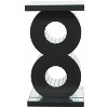 Olivia & May Glam Glass Pedestal Accent Table Silver: Round Entryway, No Assembly Luxury Furniture - 4 of 4