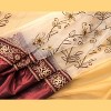 Kate Aurora Royal Living Embroidered Floral Sheer On Taffeta Layered Fabric Shower Curtain - 3 of 3