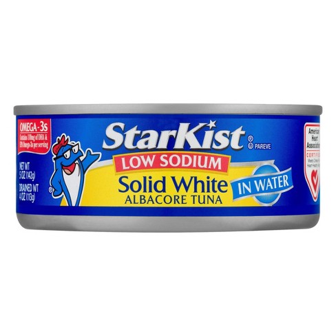 StarKist Low Sodium Solid White Albacore Tuna In Water Can - 5 Oz : Target