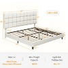 Yaheetech Upholstered Platform Bed Frame with Tufted Height Adjustable Headboard - 3 of 4