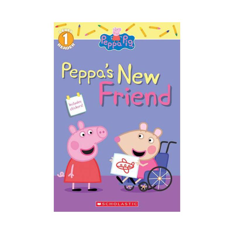 Peppa Meets Mandy Mouse : Level 1 Reader With Stickers -  (Paperback), 1 of 2