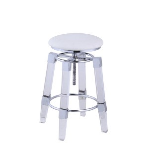 Chintaly Imports,Contemporary Rotation-Adjustable Stool  Upholstered Seat - 1 of 2