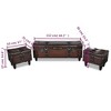 vidaXL Storage Bench Dark Brown - 2 of 4