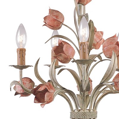 Sage Rose 5-Light Floral Wrought Iron Chandelier