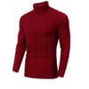 WhizMax Men's Turtleneck Long Sleeve Cable Knit Sweater - 2 of 4