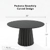 Dovelina Round Dining Table Mid-Century Dining Room Table with Designer Table Base - 3 of 4