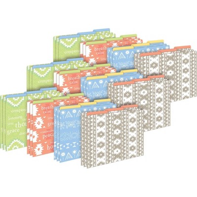 Barker Creek 36pk Thoughtfulness Letter Size File Folders Design Set