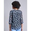 Jones New York Printed V-Neck Pleated Kelly Blouse - 3 of 3