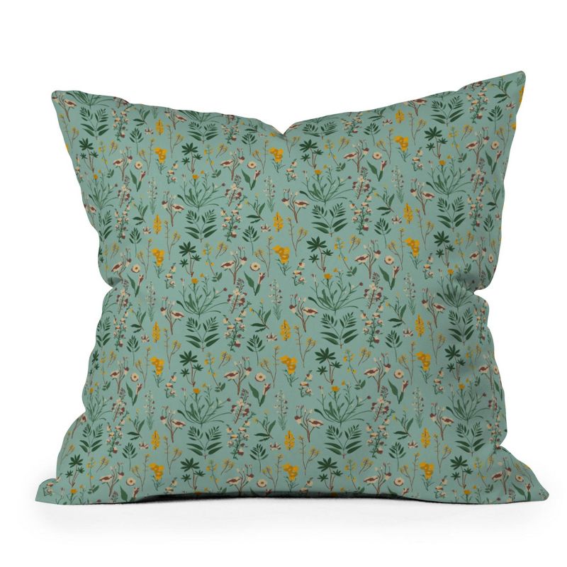 Holli Zollinger Zarah Wildflower Outdoor Throw Pillow Green - Deny Designs, 1 of 5