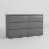 Resenkos Storage Dresser Furniture Unit, 6 Drawer Tall Standing Organizer for Bedroom, Closet - Grey Gray - 4 of 4