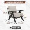 EAGLE PEAK Urban Slate Modern Patio Accent Chair Set of 2 with Thick Cushions，Black/Beige - 2 of 4