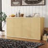 66"W Sideboard Buffet Cabinet, Fluted Entryway Coffee Bar Cabinet with Adjustable Shelves, Wooden Floor Cupboard, Media Console Table for Living Room - 2 of 4