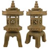 Design Toscano Sacred Pagoda Lantern Illuminated Statues: Set of Two - 3 of 4