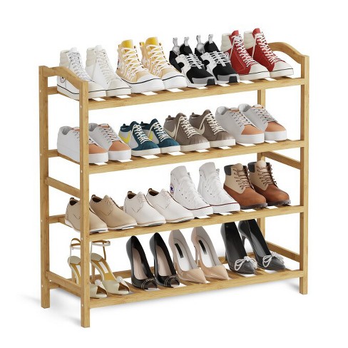 SUGIFT 4 Tier Bamboo Shoe Rack - image 1 of 4