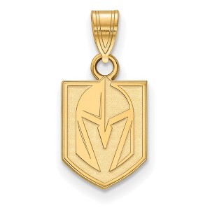 Black Bow Jewelry 14k Yellow Gold Plated Sterling Silver Vegas Golden Knights NHL Small Pendant - 1 of 2