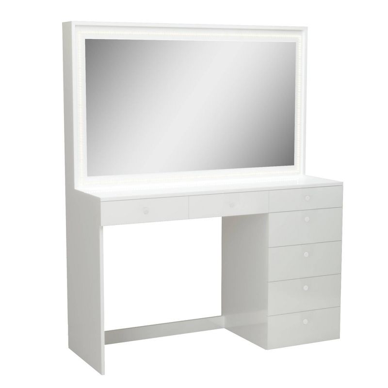 Thetis Lighted Makeup Vanity White - Boahaus, 4 of 6