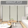 Resenkos 6' 3-Panel Room Divider - Indoor Privacy Screen for Home, - 3 of 4