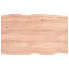vidaXL Table Top Light Brown 31.5"x19.7"x(0.8"-1.6") Treated Solid Wood Live Edge - 2 of 4
