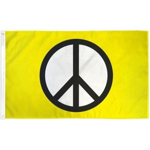 Maison 3'x5' Ft Peace Sign Symbol Poly Flag - Available In Different Colors - 1 of 3