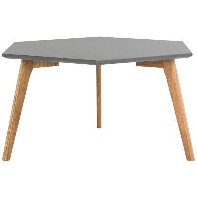 Hexagon Coffee Table - Gray / Oak - Safavieh