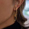 Tassel Chain Huggie Earrings: Punk Hip Hop Dangle Hoops for Women - 4 of 4