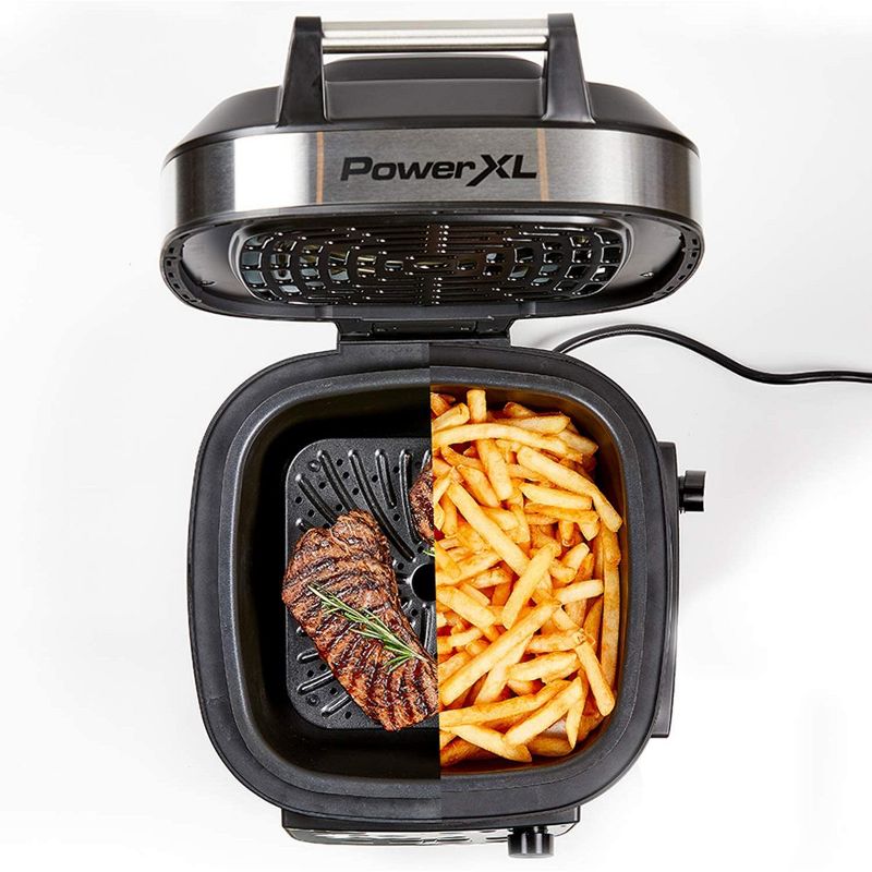 PowerXL 1550W 192oz 12-in-1 Grill Air Fryer Combo with Glass Lid Refurbished, 4 of 6