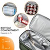 Tirrinia Large Lunch Tote Bag for Men Women Insulated Dual Compartment Leakproof Lunch Box Reusable Thermal Lunch Cooler Tote with Front Pocket - 4 of 4