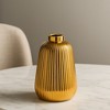 Ribbed Metallic Ceramic Vase (Set of 2) - 2 of 3