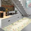 Washable Botanical Area Rugs Runner Rugs for Living Room, Non-Slip Soft Vintage Low Pile Floral Rug Carpet for Bedroom Dining Room Bedside Mud Room - 2 of 4